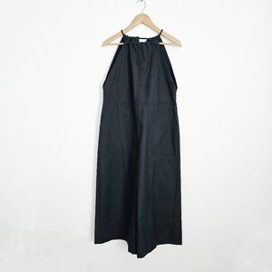 NWOT Wide Leg Adjustable Halter Neck Pocket Jumpsuit, Size Small, Navy Blue